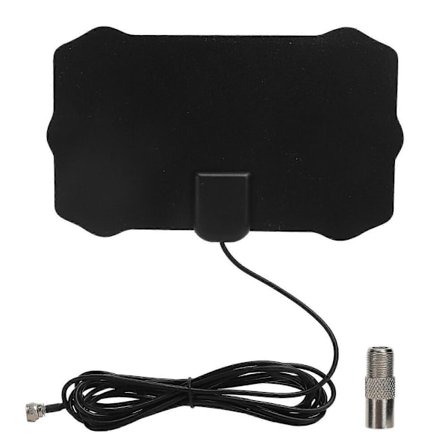 Inomhus TV-antenn HighGain Signal Förstärkt HD TV-antenn Signalmottagare Svart