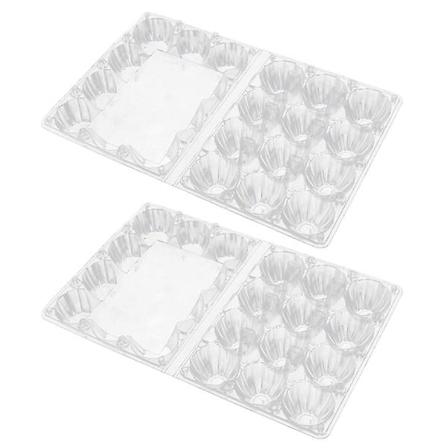 20 st 12-Ruts Bärbar Äggbricka Transparent Plast Äggbehållare Äggtransportförpackning 20 st 20pcs