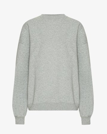 Organic Oversized Crew - Heather Grey