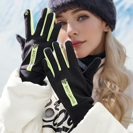 Vintervarme handsker til kvinder - skridsikre touchscreen handsker med fuld finger, vinterhandsker af høj kvalitet [DB]