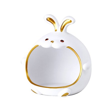 Hartsi Suuri Suu Kanin Säilytyslaatikko Monikäyttöinen Olohuoneen Sisäänkäynnin Koriste Karamelli Säilytyslaatikko -Valkoinen