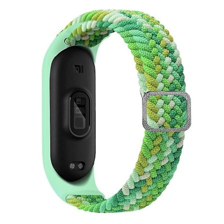 Stretchig nylon solo loop justerbar band för Xiaomi Mi Band 5 / Band 6 / Band 7 sport elastiska band