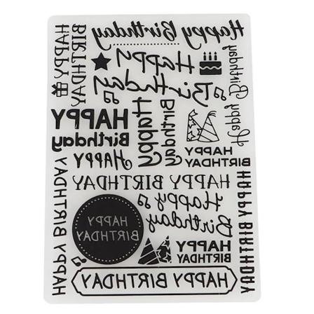 Duokon Clear Stamp Grattis på födelsedagen Präglingsmapp Gör-det-själv-hantverk Scrapbooking Stämpel Fotoalbum Dekor
