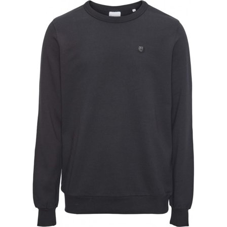 Knowledge Cotton Apparel Men's Elm Basic Badge Sweat Men long-sleeved sweaters Black S