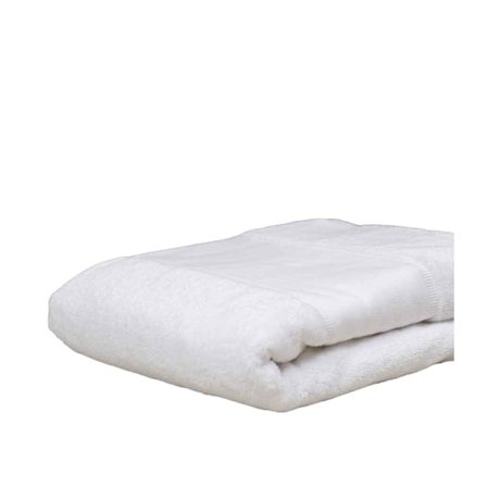 Towel City Tryckbar Kant Ekologisk Badlakan One Size Vit