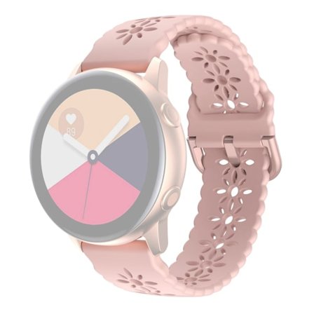 Kukka Silikoniranneke Samsung Galaxy Watch 7 40mm Pinkki