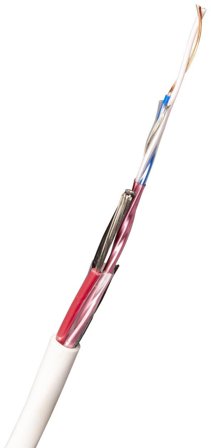 Nexans FLAQQBR Alarmkabel 6,5 mm ytterdiameter, hvit 500 m, bobin, Stikkontakter & kabler