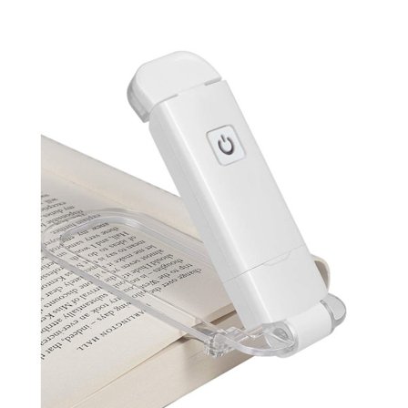 Læselampe USB Genopladelig 2 Lysstyrke Justerbar Hvid