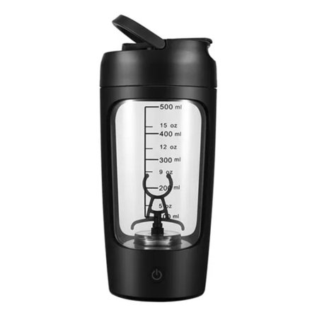 Automatisk shaker, proteinshake-flaske, egnet (svart)