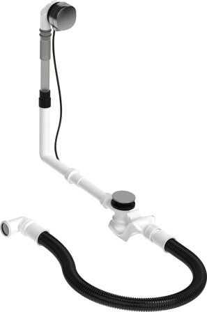 Duravit 792205000001000 Avloppssats med bräddavlopp, 420x80x450 mm, Badrum