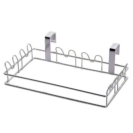 Dobbelt krog i rustfrit stål til skraldesække, opbevaring af håndklæder til køkkenorganisator | poseklemmer