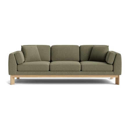 Nordica 3 personers sofa, Nordic Grøn - Slidstærk stof sofa - 237x93x81cm - Sofa, 3 personers sofa