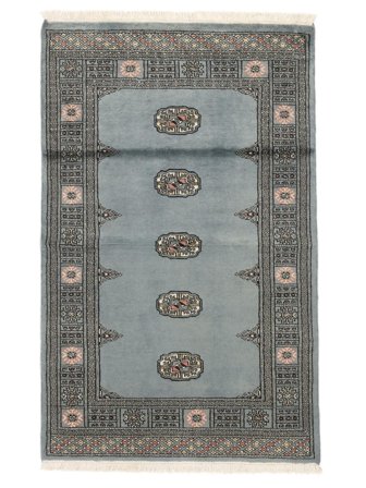 Tapis Pakistan Boukhara 2Ply 95X152 Gris Foncé/Noir (Laine, Pakistan)