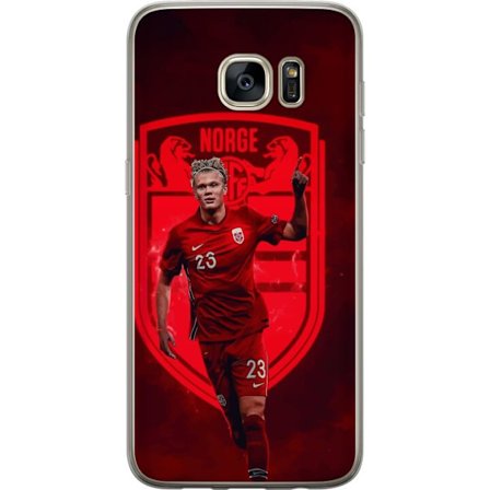Kompatibelt Mobildeksel til Samsung Galaxy S7 edge Erling Haaland Manchester City Norge fotball målmaskin angriper sterk fysikk fart og kliniske avslu
