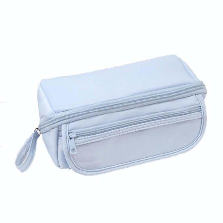 Stort pennal med 9 rom, multifunksjonelt pennal, stående pennboks for studenter, stort pennal blått