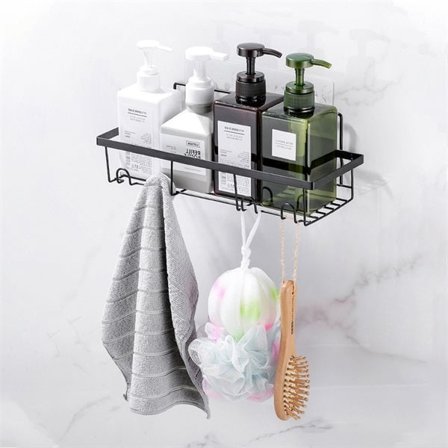 Badeværelseshylde 32 cm med superstærk selvklæbende monteringstape