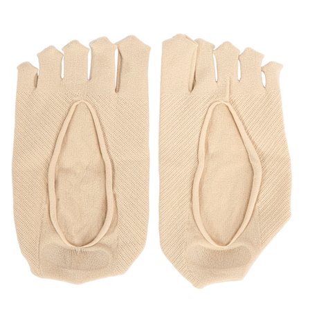 Tåsokker for kvinner No Show Lavskårne tynne sklisikre usynlige sokker med pustende og Gel TabNude