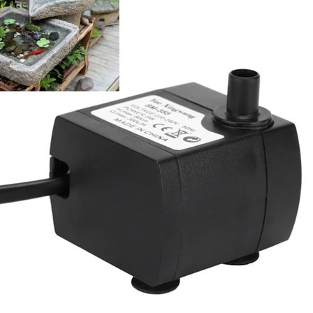 Liten dränkbar pump, tyst och hållbar, fontänfiskpump, dränkbar pump 5W (EU-kontakt 220V)