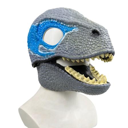 Halloween-mask med filmtema, skräckmask, dinosaurie, vuxenmask blue