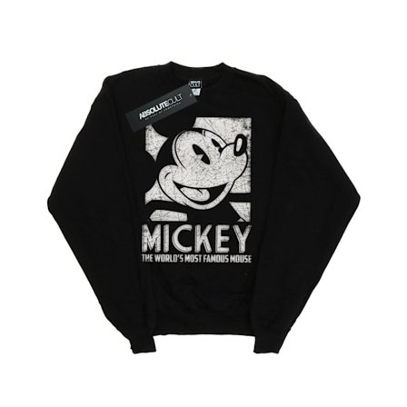 Disney Girls Mickey Mouse Mest Berömda Sweatshirt 5-6 År Svart