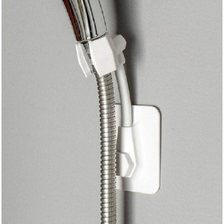 Spikfri Håndholdt Brusehovedholder Justerbart Brusebeslag Vægbeslag til Badeværelse med Selvklæbning