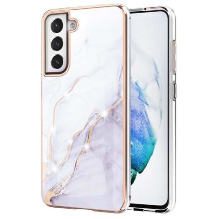 Marble Samsung Galaxy S21 FE Etui - Hvid Marmor Haze White