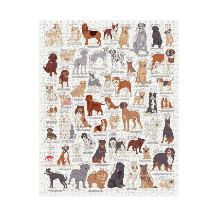 Ridley`s Games Pussel Dog Lovers - 1000 bitar Spel Vit ONESIZE