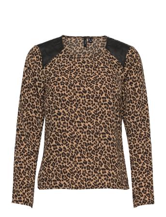 Vmserena L/S Detail Top Exp Brown Vero Moda