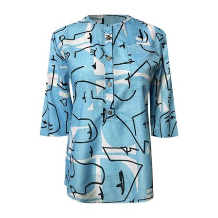 Damblus Loose-fit Pullover Shirt Office Lady Summer Top
