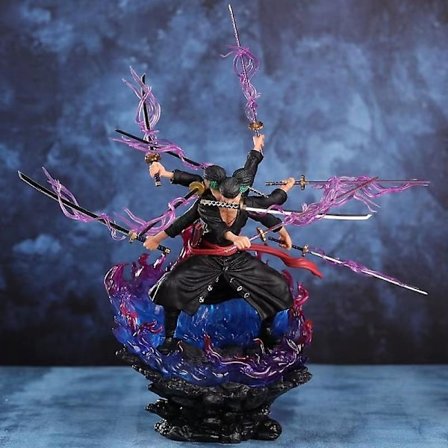 14cm Anime One Piece Zoro Figur Wano Onigashima 9 Sværd Stil Action Figur PVC Statue Model Samleobjekt Dekoration Legetøj Gave