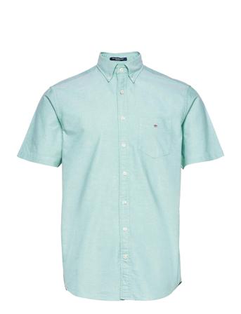 Reg Oxford Shirt Ss Bd Kortermet Skjorte Grønn GANT*Betinget Tilbud