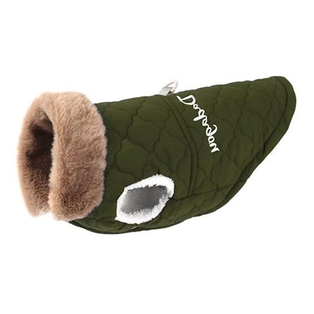Dog Warm Fleece Polstret Puppy Hundejakke Vest GRØN L
