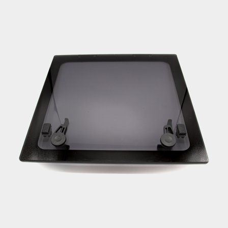 Vidro de substituição para escotilha de convés, fumê, compatível com Lewmar Flush 2G (tam. 44), com perfil de montagem