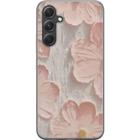 Samsung Galaxy S24 FE Gjennomsiktig deksel Rosa Blomster