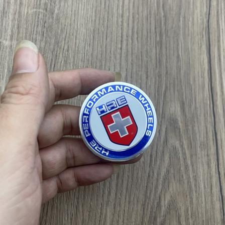 Passar till Watson WORK ADVAN50MM platt navkapselcentermärkning Watson WORK ADVAN Scorpion HRE hög täckning aluminium mönster logotyp (4 st)(HRE blå)
