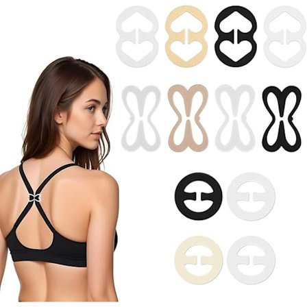 12 kpl Rintaliivien Olkaimien Klipsit Racerback-malleihin, Liukumattomat Rintaliivien Olkaimien Pidikkeet, Soljet Piilottavat Olkaimet, Ristiselän 