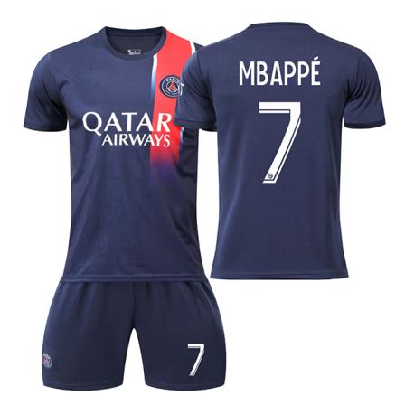23-24 Uusi kausi Paris Saint-Germain Jalkapallopaita 30 Messi 10 Neymar 7 Mbappe Paita Setti Number 7 #20
