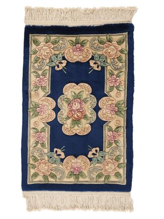 Tapete Oriental China 90 Line 60X90 Preto/Laranja (Lã, China)