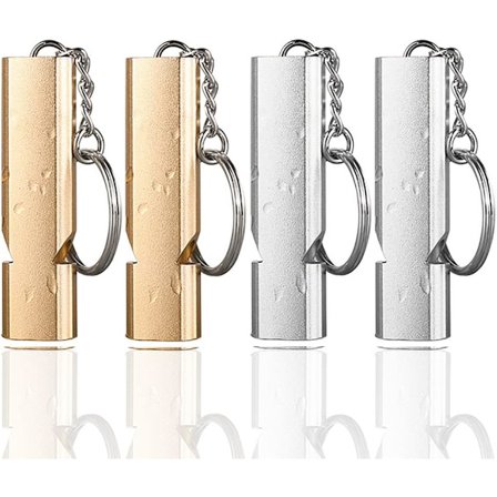 4 stk Overlevelsesfløyte, Dobbelt Rør Aluminiums Nødfløyte