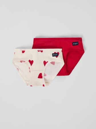 Polarn O. Pyret - 2-pack knickers - 98 - 104 - Childrenswear - beige
