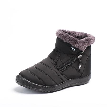 Dam vintersnöskor Varma ankelstövlar Halkskyddade vinterskor 2L6822 Black 42