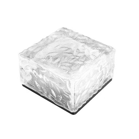 Solcellsbelysning i glassten, Solcells-LED-isbitljus, Kristallstenlampa, Trädgård