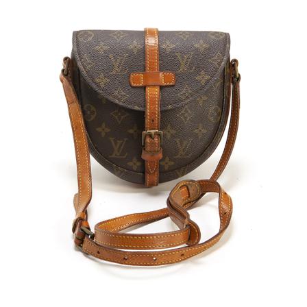 Louis Vuitton Vintage, Pre-owned Monogram Canvas Chantilly Cross-Body Bag PM Bruin, Dames, Maat:ONE Size