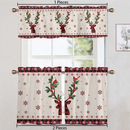 1/2 St Snowman Print Blackout Elk Printed Christmas Short Panel