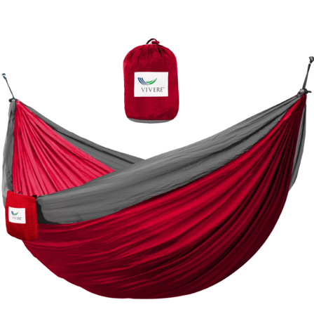 Vivere Hengekøye Parachute Dobbel Crimson-Grey