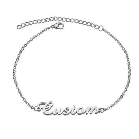 304 halsband med namn i rostfritt stål, kvinnors hänge DIY Alla hjärtans dag-present