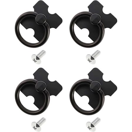 4x Runde Møbelhåndtak Klassisk Skaphåndtak Skuff Ring Trekk Håndtak Antikke Trekk Håndtak Knot ZDS