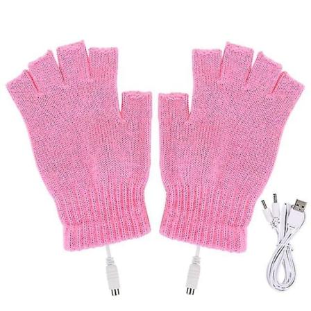 Kvinnor Män Värmehandskar Vintervarma USB Eluppvärmda Handskar Fingerlös Hand Style5