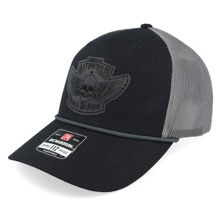 Born To Ride - Schwarz trucker Cap - Custom Motorcycles Patch Black/Charcoal Rope Trucker @ Hatstore