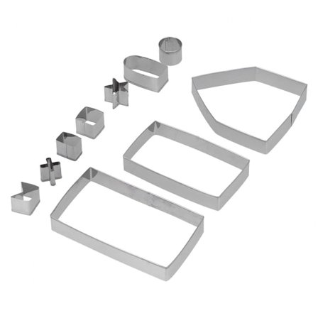 10 stk./sæt Kageform i rustfrit stål Sæt DIY Julehusform Bageværktøj